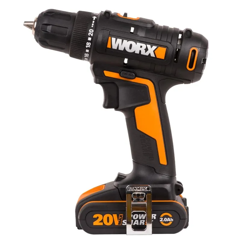 Дрель-шуруповерт WORX WX100 20V 30Нм аккумуляторная — детальное фото